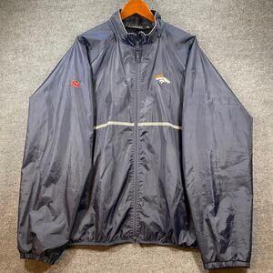 Dunbrooke SI Full Zip Denver Broncos Windbreaker Men's 2XL Blue Football READ